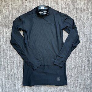 Men's Small Nike Pro Combat Hypercool Mock Long Sleeve Compression Shirt Dri Fit